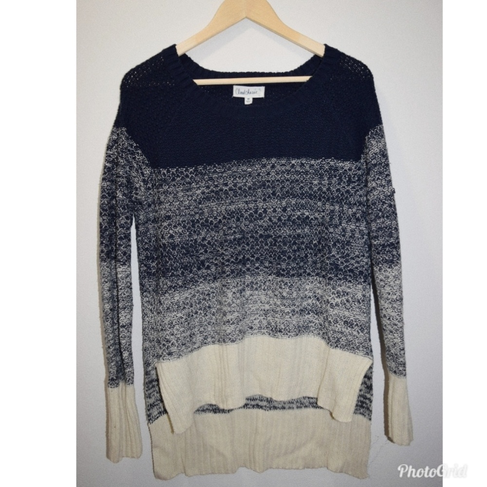 Navy Blue Ombre Sweater